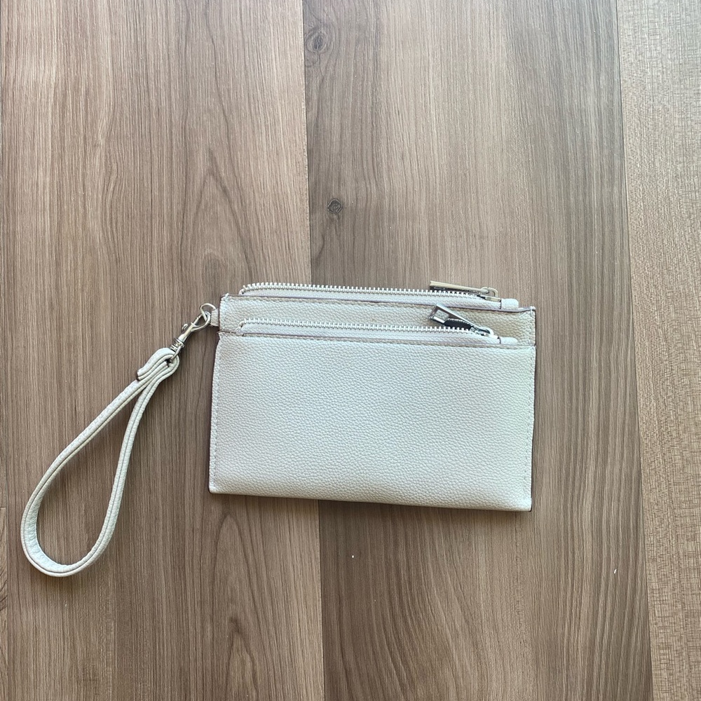 Elegant Cream Wristlet Clutch